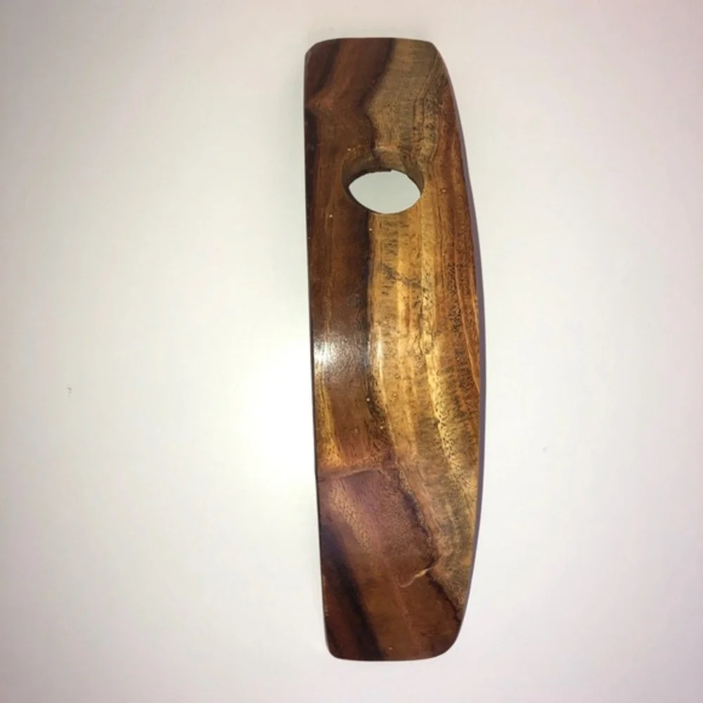 Costa Rica Wood Carved Floral Wine Bottle Holder
